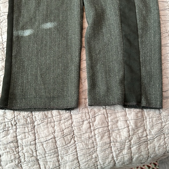 Men’s Zara grey pinstriped pants size small with outer black stripe. - Picture 12 of 13
